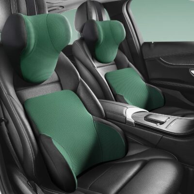 Memory foam head and back pillows for car and office seats